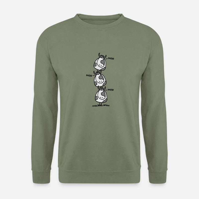 kuehe_3c - Unisex Pullover - Armeegrün