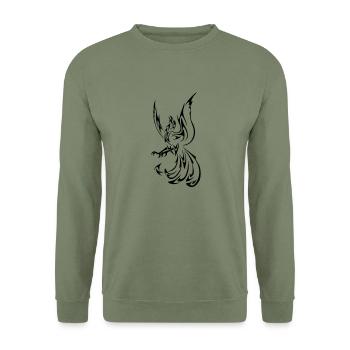 phoenix - Unisex Pullover - Armeegrün - Vorne - Alina (178cm) & Michal (187cm)