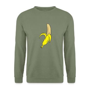 banana - Unisex Sweatshirt - army green - Front - Alina (178cm) & Michal (187cm)