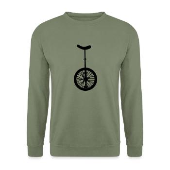 Einrad - Unisex Pullover - Armeegrün - Vorne - Alina (178cm) & Michal (187cm)