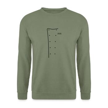 Chef Jacket Chef - Unisex Sweatshirt - army green - Front - Alina (178cm) & Michal (187cm)