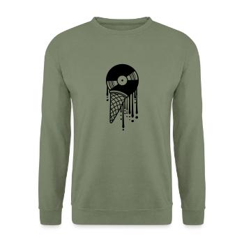 vinyl ice cream logo melt drop graffiti ball pl - Unisex Sweatshirt - army green - Front - Alina (178cm) & Michal (187cm)