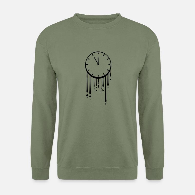 Melting Clock Drops - Unisex Sweatshirt - army green