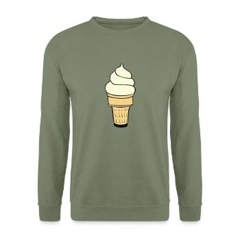 ICE CREAM CONE - Sweat-shirt Unisexe - vert militaire - Devant - Alina (178cm) & Michal (187cm)