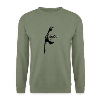 Sylt - Unisex Pullover - Armeegrün - Vorne - Alina (178cm) & Michal (187cm)