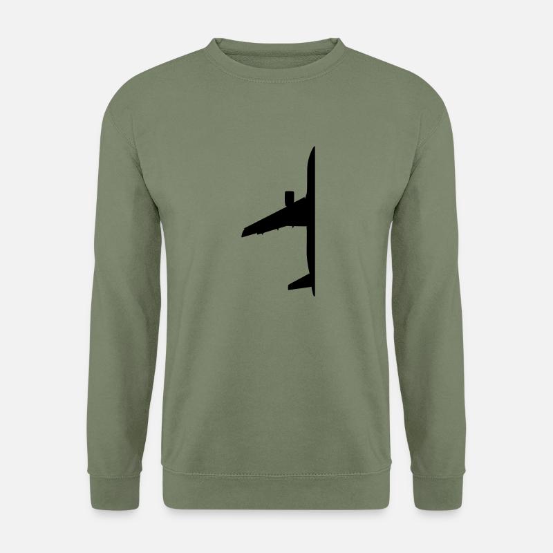 halber Airliner - Unisex Pullover - Armeegrün