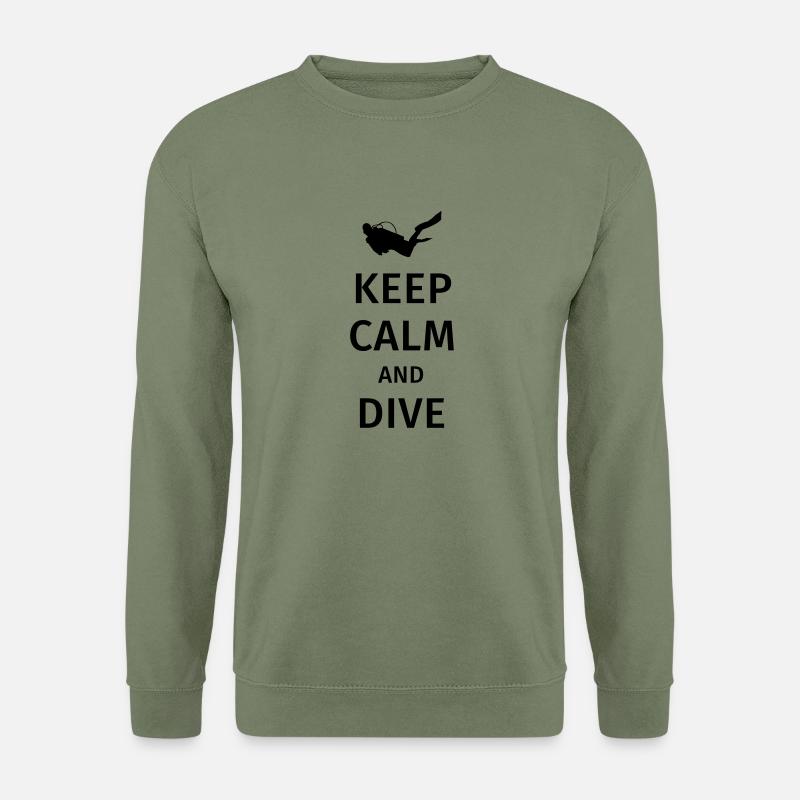 keep calm and dive - Unisex Pullover - Armeegrün