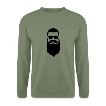 Bart - Unisex Pullover - Armeegrün - Vorne - Alina (178cm) & Michal (187cm)