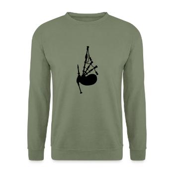Dudelsack - Unisex Pullover - Armeegrün - Vorne - Alina (178cm) & Michal (187cm)