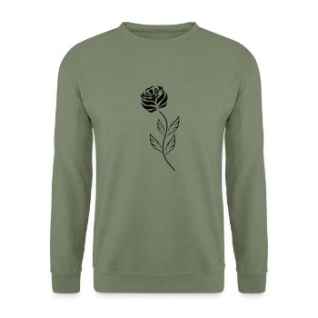 black_rose - Unisex Pullover - Armeegrün - Vorne - Alina (178cm) & Michal (187cm)
