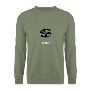 Sternzeichen-Krebs - Unisex Pullover - Armeegrün - Vorne - Alina (178cm) & Michal (187cm)