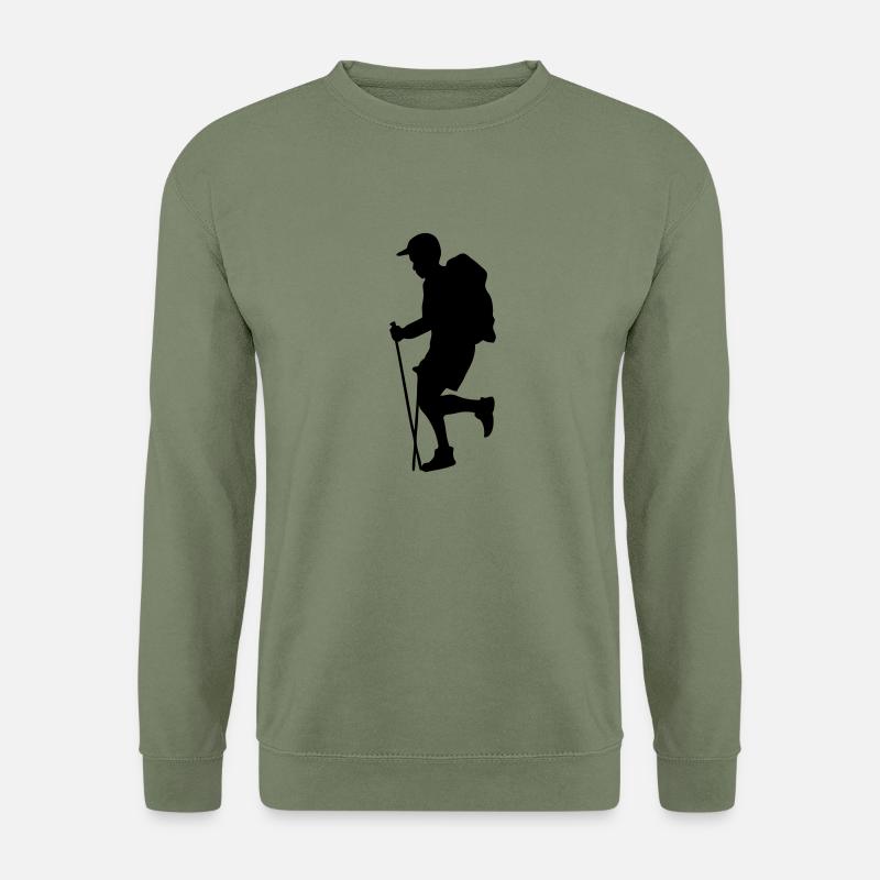 Wanderer Nordic-Walking-Wanderung - Unisex Pullover - Armeegrün