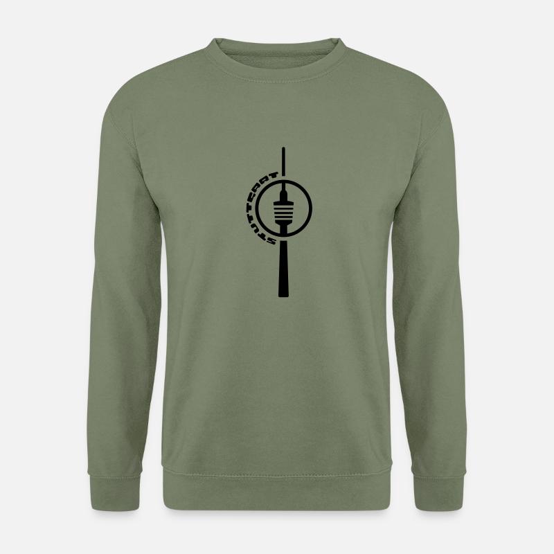 stuttgart fernsehturm kreis - Unisex Pullover - Armeegrün