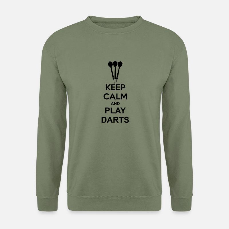 Keep Calm And Play Darts - Unisex Pullover - Armeegrün