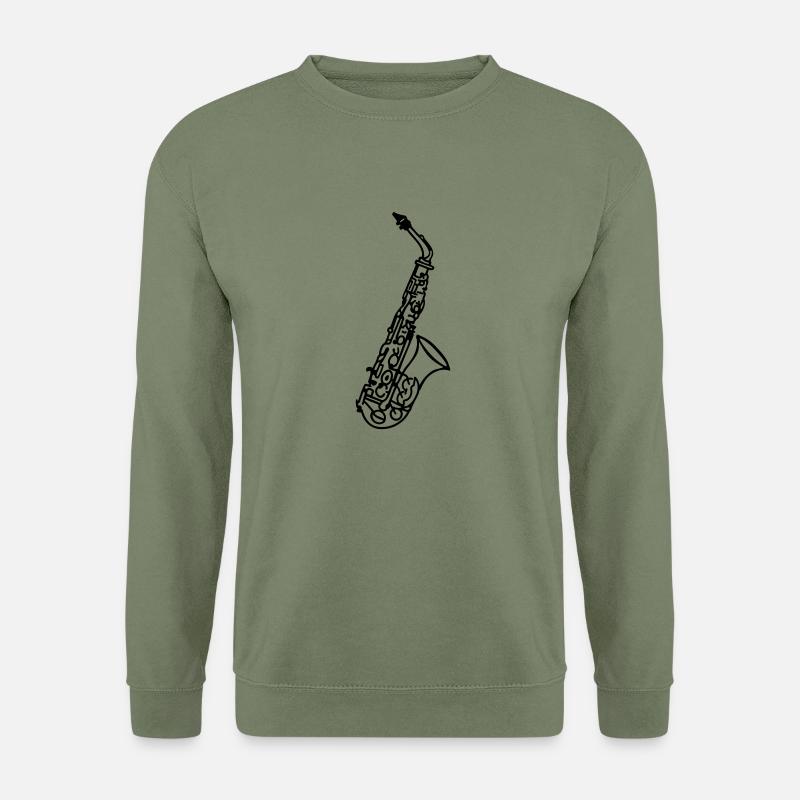 Saxophon - Unisex Pullover - Armeegrün
