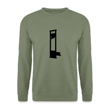 Fallbeil - Unisex Pullover - Armeegrün - Vorne - Alina (178cm) & Michal (187cm)