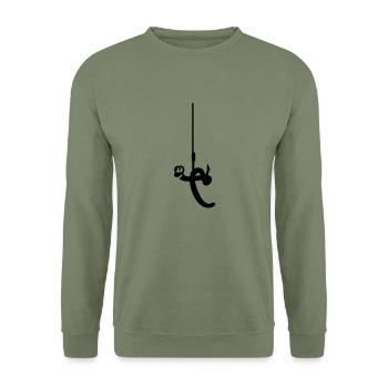 wurm_am_haken__f1 - Sweat-shirt Unisexe - vert militaire - Devant - Alina (178cm) & Michal (187cm)