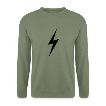 lightening3 - Unisex Sweatshirt - army green - Front - Alina (178cm) & Michal (187cm)
