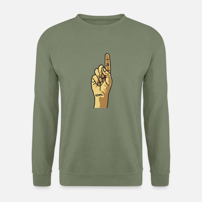 zeigefinger - Unisex Pullover - Armeegrün