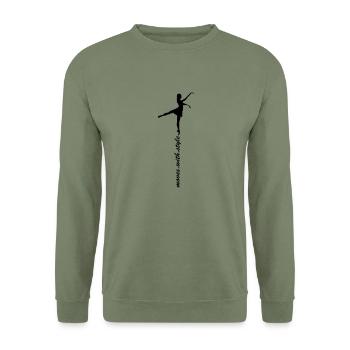 Tänzerin - Unisex Pullover - Armeegrün - Vorne - Alina (178cm) & Michal (187cm)