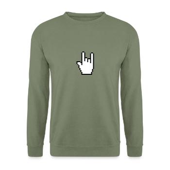 skirt - Unisex Sweatshirt - army green - Front - Alina (178cm) & Michal (187cm)