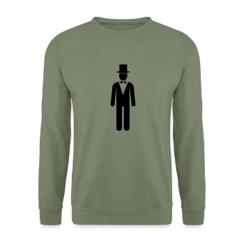 Icon Bräutigam - Unisex Pullover - Armeegrün - Vorne - Alina (178cm) & Michal (187cm)