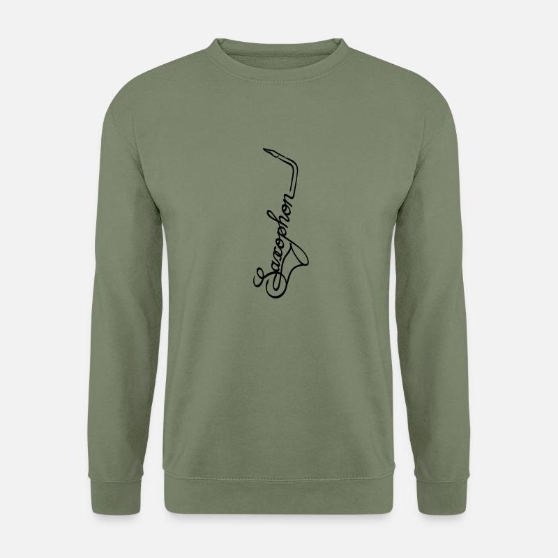 Saxophon - Unisex Pullover - Armeegrün