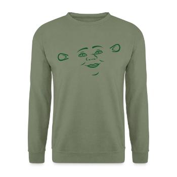 Shrek Design de Costume Fiona - Sweat-shirt Unisexe - vert militaire - Devant - Alina (178cm) & Michal (187cm)