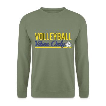 Ambiance volleyball uniquement - Sweat-shirt Unisexe - vert militaire - Devant - Alina (178cm) & Michal (187cm)