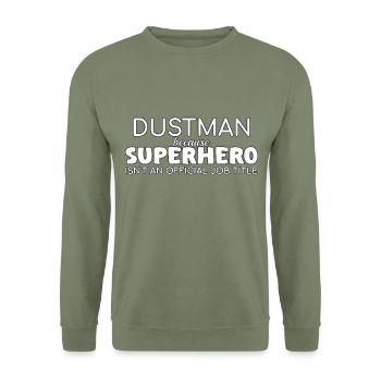 Super-héros éboueur - Sweat-shirt Unisexe - vert militaire - Devant - Alina (178cm) & Michal (187cm)