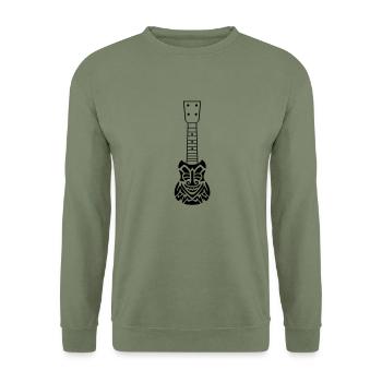 TIKI Ukulele - Unisex Pullover - Armeegrün - Vorne - Alina (178cm) & Michal (187cm)