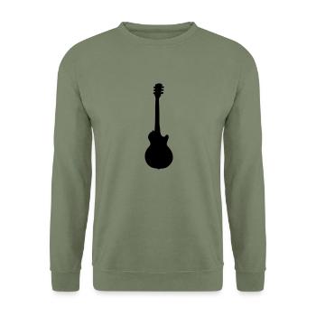 guitar gibson - Unisex Pullover - Armeegrün - Vorne - Alina (178cm) & Michal (187cm)