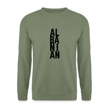 Albanien - Unisex Pullover - Armeegrün - Vorne - Alina (178cm) & Michal (187cm)