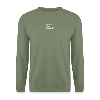 Loved and forgiven - Unisex Sweatshirt - army green - Front - Alina (178cm) & Michal (187cm)