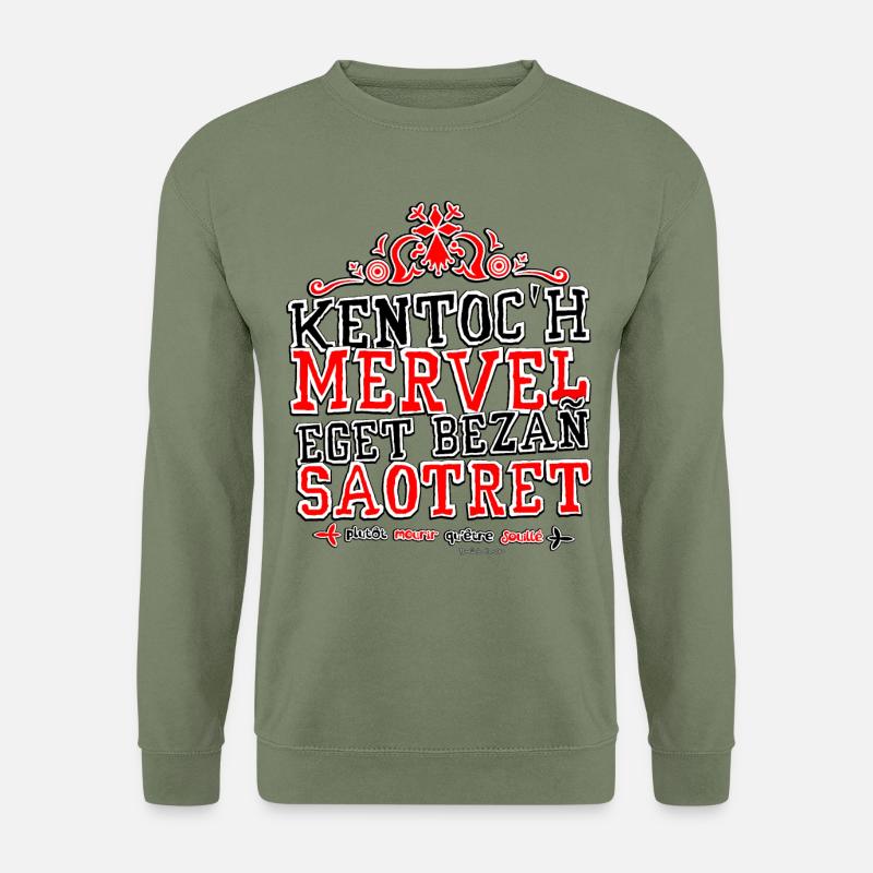Devise de la Bretagne - Sweat-shirt Unisexe - vert militaire
