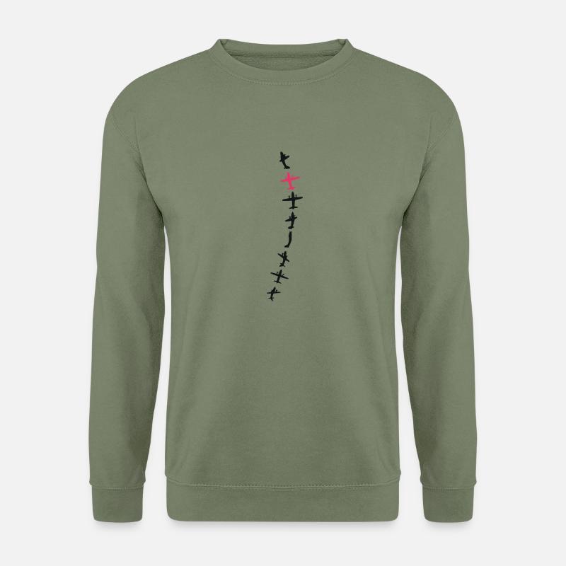 PINKwhite Aircraft - Unisex Pullover - Armeegrün