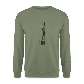 The Young Saying - Unisex Sweatshirt - army green - Front - Alina (178cm) & Michal (187cm)