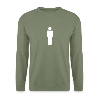 Toiletten-Mann - Unisex Pullover - Armeegrün - Vorne - Alina (178cm) & Michal (187cm)