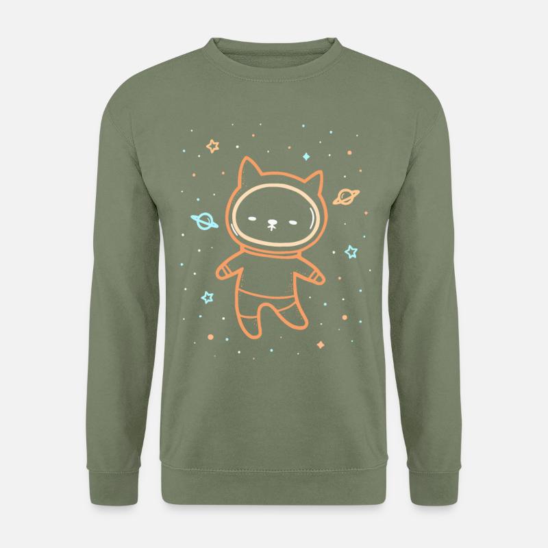Space Cat - Unisex Pullover - Armeegrün