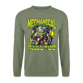 Mechanical paintball fallout, slime robot - Unisex Sweatshirt - army green - Front - Alina (178cm) & Michal (187cm)