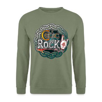Celtic rock - Sweat-shirt Unisexe - vert militaire - Devant - Alina (178cm) & Michal (187cm)