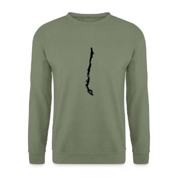 Chile - Unisex Pullover - Armeegrün - Vorne - Alina (178cm) & Michal (187cm)