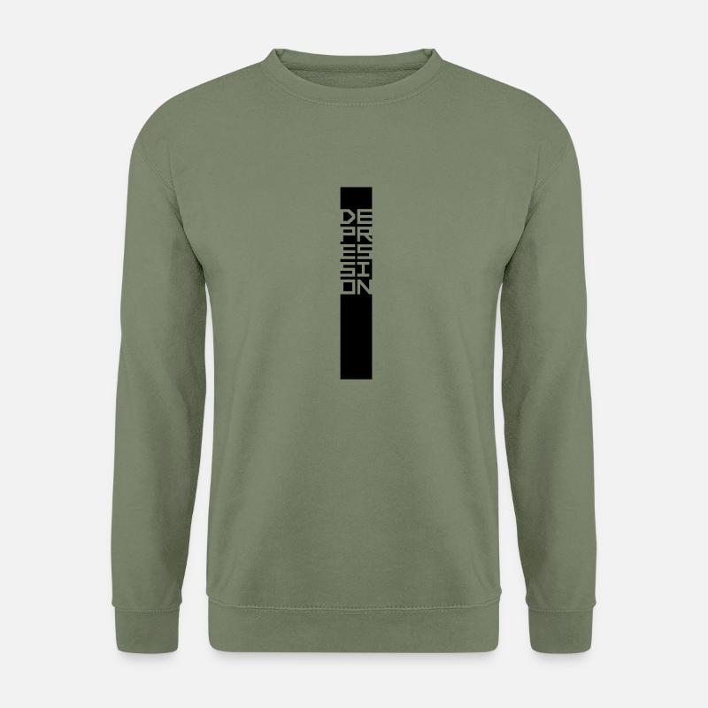 Text Balken Depression - Unisex Pullover - Armeegrün