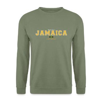 Jamaica - Unisex Pullover - Armeegrün - Vorne - Alina (178cm) & Michal (187cm)