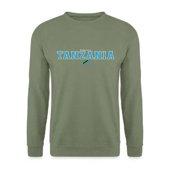 Tanzania - Unisex Sweatshirt - army green - Front - Alina (178cm) & Michal (187cm)