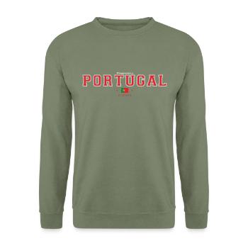 Portugal - Unisex Sweatshirt - army green - Front - Alina (178cm) & Michal (187cm)