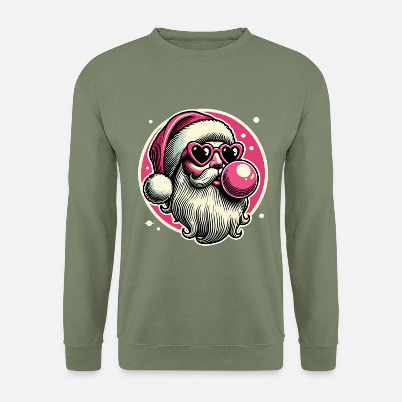 Cooler Sigma Santa Weihnachtsstil - Unisex Pullover - Armeegrün
