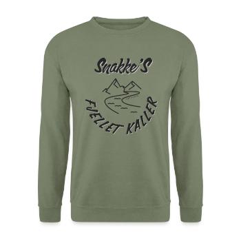 THE MOUNTAINS CALL I HAVE TO GO - T-SHIRTS & SWEATERS - Unisex Sweatshirt - army green - Front - Alina (178cm) & Michal (187cm)