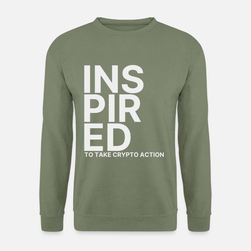Inspired To Take Crypto Action - Unisex Pullover - Armeegrün
