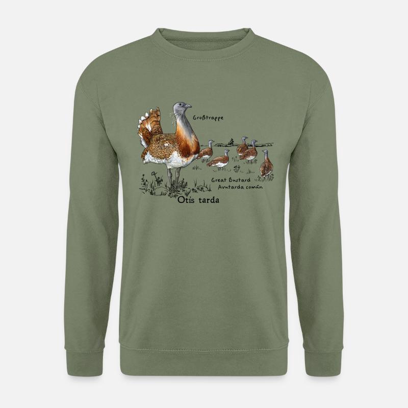 Großtrappe - Unisex Pullover - Armeegrün
